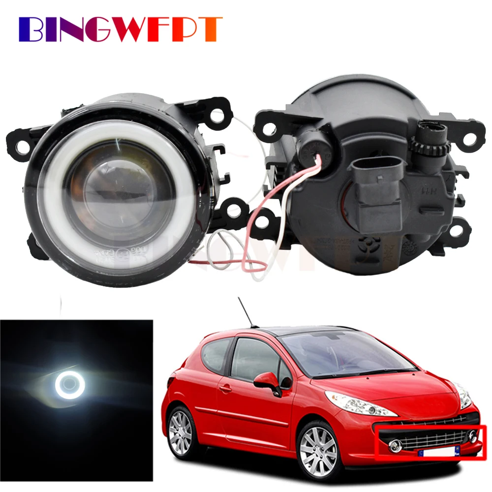 LED Fog Light Assembly Car Front Bumper Lens Fog Lamp Daytime Running Light 12V For Peugeot 207 CC Hatchback Estate 2006-2012