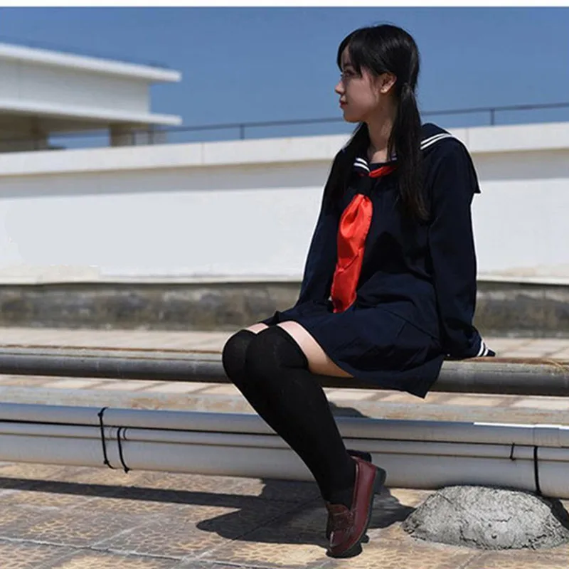 Uniforme escolar japonés para niñas, traje de Cosplay de Anime para niñas, traje de marinero de la Marina de clase, Juego de 3 piezas