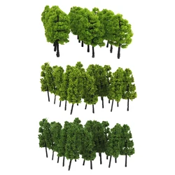 40Pcs Mini Plastic Model Trees 1/100 1/200 HO Z Sacle for Diorama Landscape