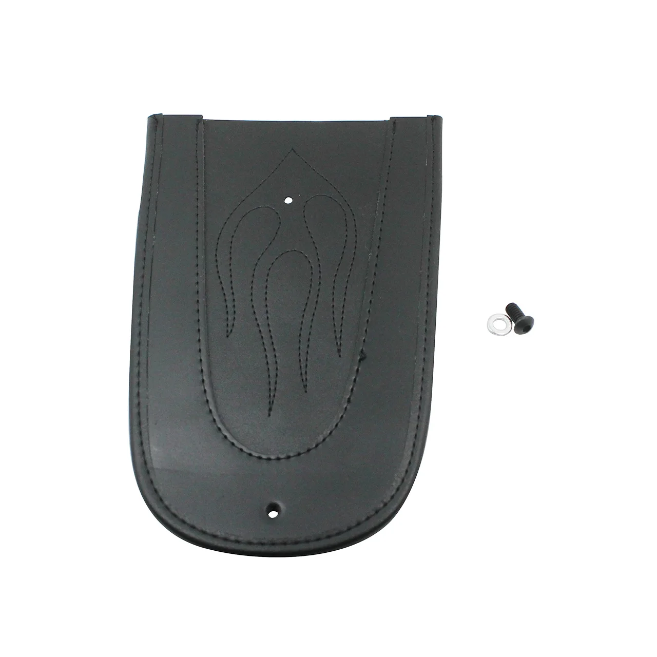 Motorfiets Zwart Achterspatbord Bib Cover Pad Vlam Steek Lederen Solo Zitkussen Voor Harley Sportster Xl 883 1200 2004-2017