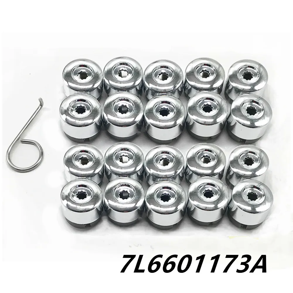 20x Chrome Wheel Lug Bolts Screw Caps Cover for Volkswagen VW Touareg 2004 2005 2006 2007 2008 2009 2010 2011 2012 2013 2014