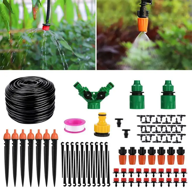 

20-50M Drip Irrigation System Kit Automatic Watering Irrigation System Garden Hose MicroDrip Watering Kit Adjustable Dripper