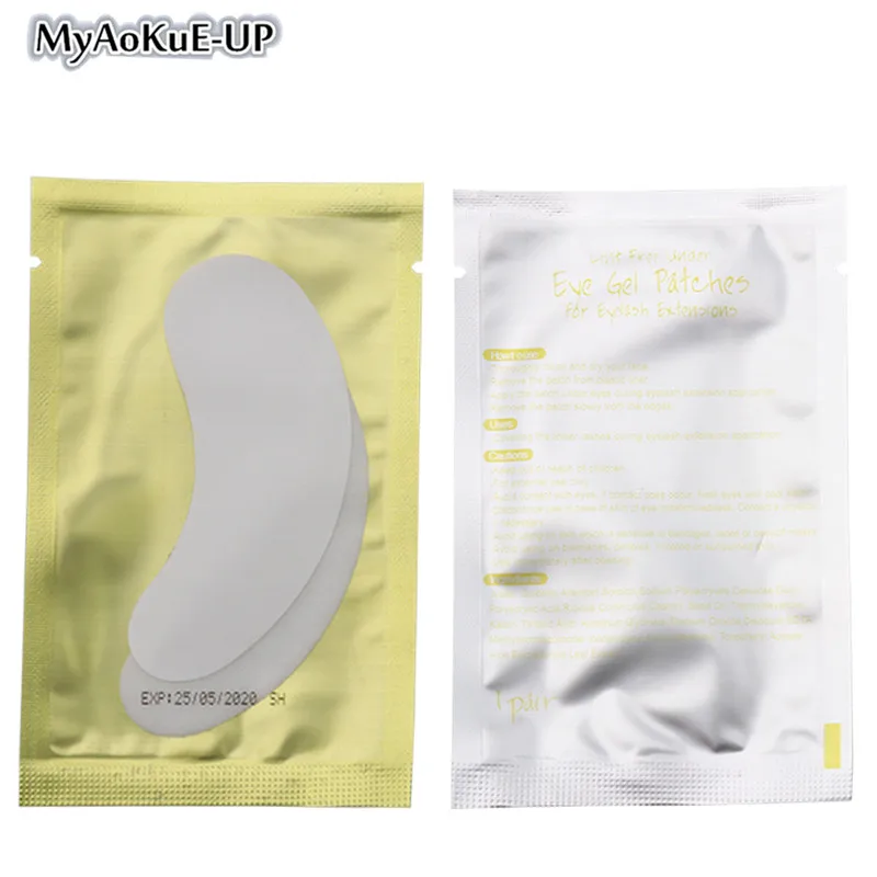 50pairs Eyelash Extension Patch Gel Eye Pad Lint Free Under Eye Sticker Lash Lift Supplies Hydrogel Patch Makeup Tool