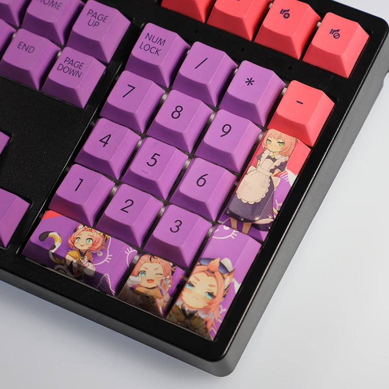 Genshin Impact Diona KeyCaps Game Character Key Caps PBT Material Cherry Profile Mechanical Keyboard Cap 108 Keys