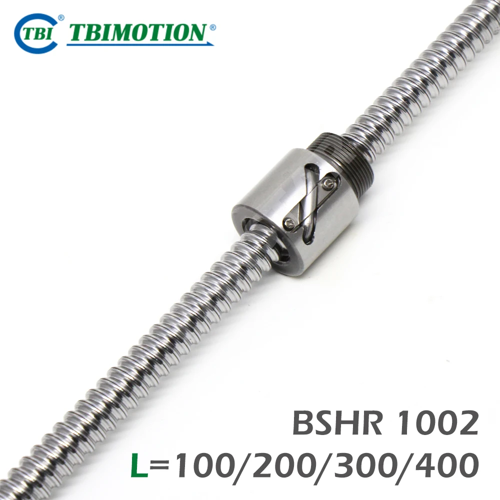 TBI Motion C7 Ball Screw Professional BSH1002 Length 100 200 300 400mm 3D Printer High Precision Mini Ballnut Premium CNC Parts