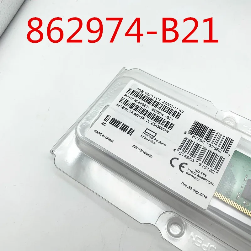 

862974-B21 8GB 1Rx8 PC4-2400T-E Ensure New in original box. Promised to send in 24 hours