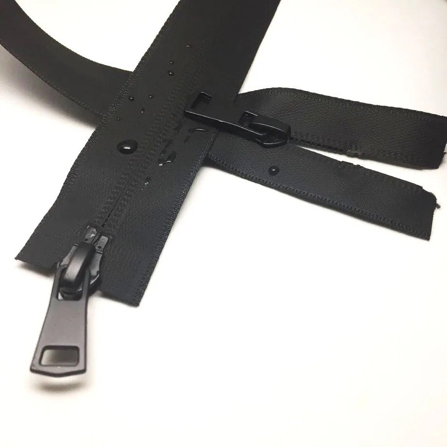 20/60/65/70/75/80/90/100/120/150cm 5# double open black&white nylon invisible waterproof zipper for down jackets outdoor jackets