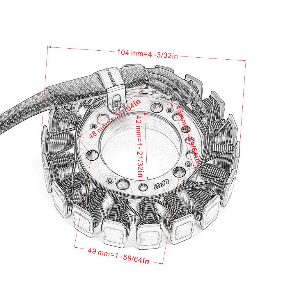 Engine Stator Coil For Kawasaki ZRX ZR 400 Ninja ZX6R ZX6 ZX 400 500 600 ZZR 400 500 600 21003-1214 21003-1368 Generator Magneto