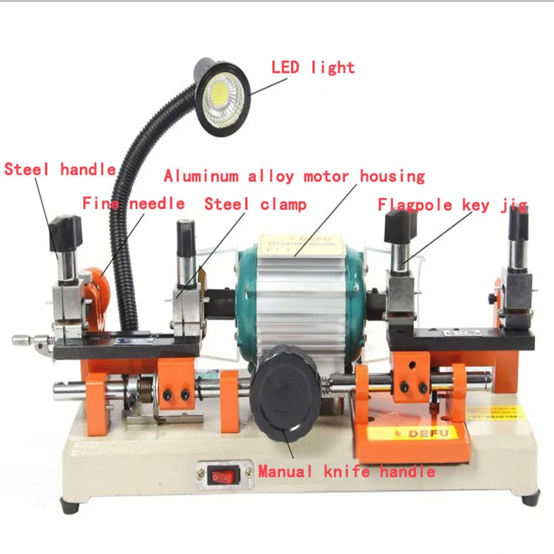238BS Horizontal Key Cutting Machine Key Abloy Copy Machine Double Head Key Machine Sale Locksmith Tools 220v/110v