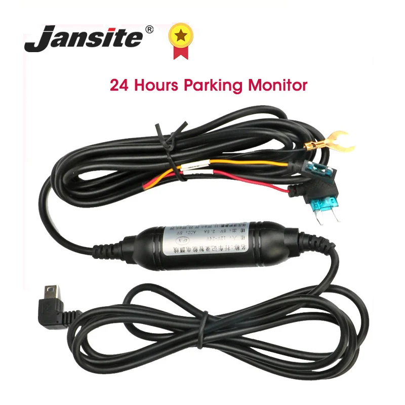 Jansite Hard Wire Kit Mini USB Car Charger Power Inverter Converter Adapter for Dash Cam DVR Recorder Register