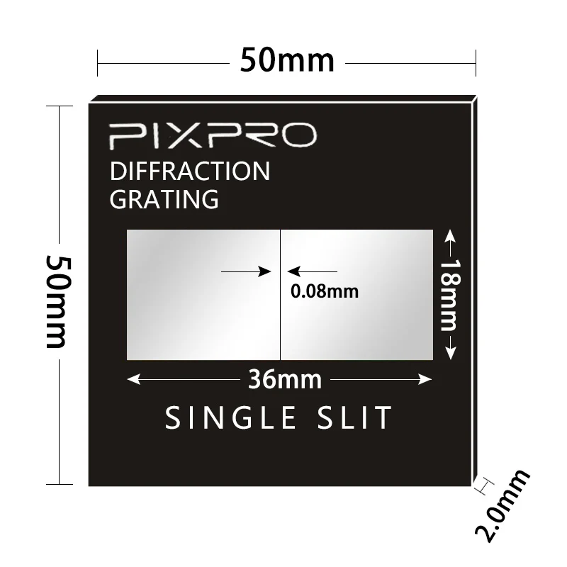 Diffraction grating Mirror single slit grating teaching demonstration Teaching instrument grates 50x50mm