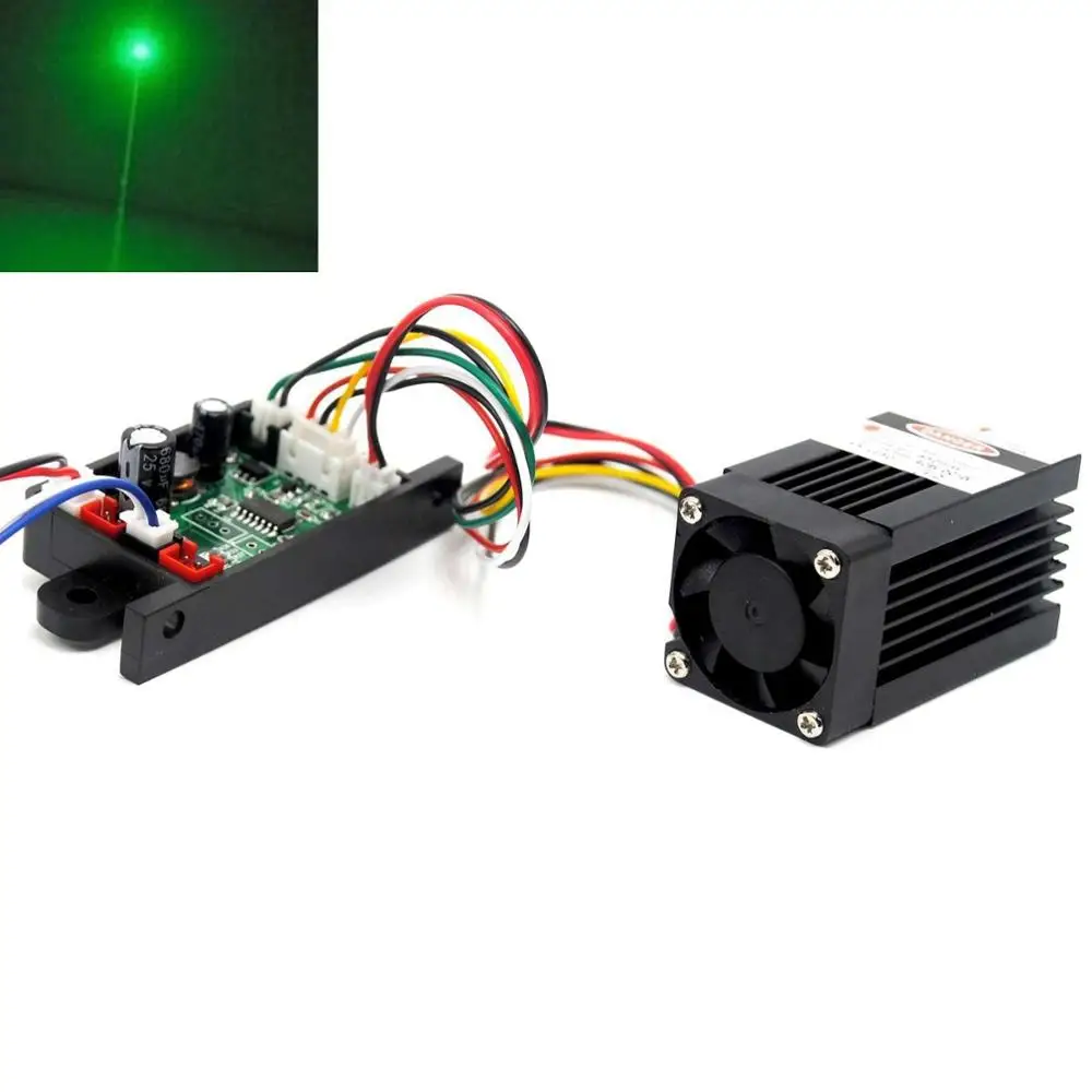 Industrial 532nm 80mw-100mw Green Dot Laser Diode Module 12V With TTL 0-20KHZ