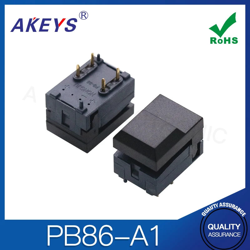 3PCS PB86-A1 Black gray button 17 * 12mm computer button no light touch switch