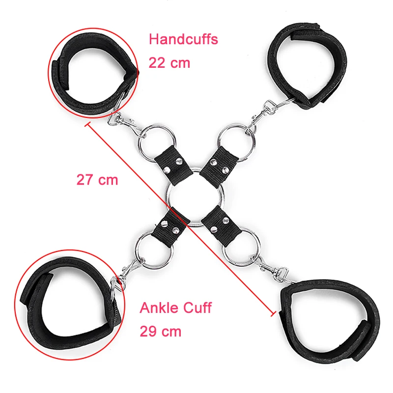 Cross Bondage Ankle Cuffs Handcuffs For Sex Toys For Woman Sex Bdsm Bondage Set Slave Restraints Games Erotic Accessories