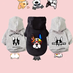 Ropa cálida de invierno para perros, sudaderas con capucha de algodón, ropa para perros, ropa para mascotas, disfraces para perros pequeños y medianos, abrigo para gato, Bulldog Francés