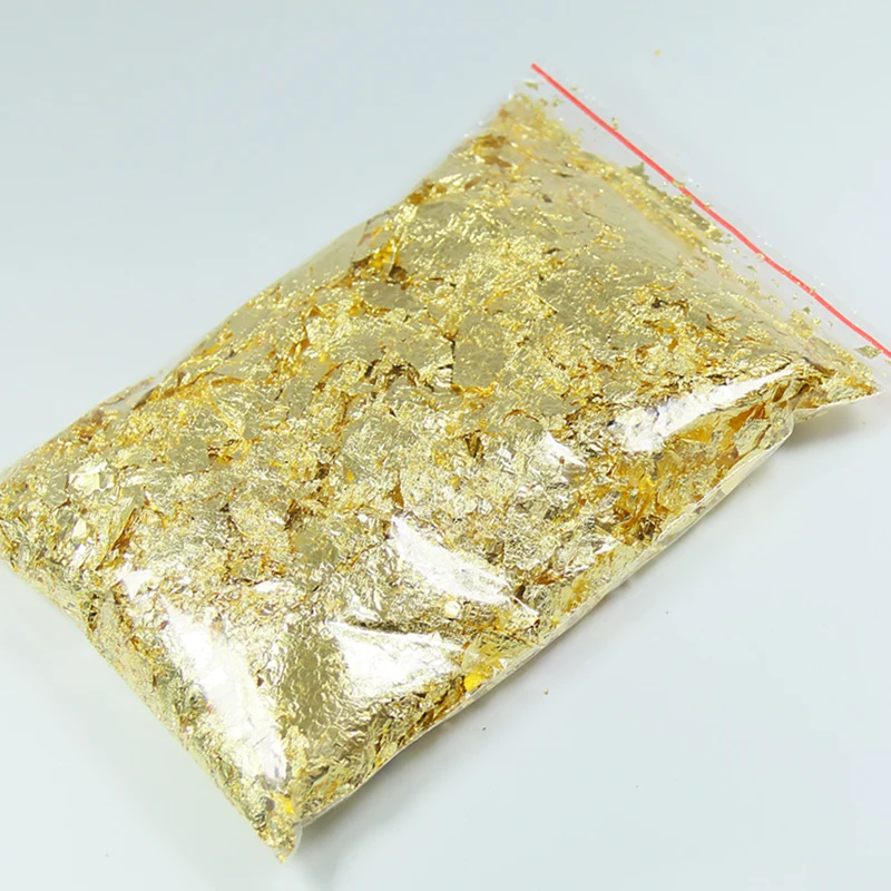 20g imitazione oro argento lamina di rame paillettes luccica mestiere foglia fiocchi fogli carta stagnola sfusa per doratura fai da te Nail Art Decor