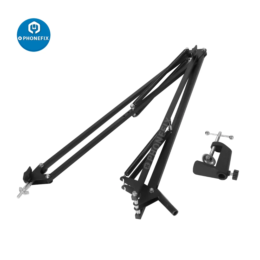 Tripod Microscope Stand Desktop Cantilever Universal Bracket Adjustable Boom Table Holder Installation Aperture For Video Camera