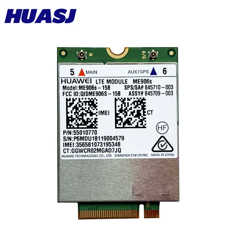 Huasj-tarjeta de banda ancha móvil, accesorio para HP LT4132 3G 4G LTE 150M HSPA + 4G módulo Huawei ME906S ME906S-158 SPS:845710-003 845709-003