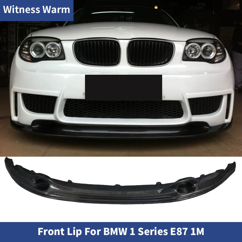 Carbon Fiber Front Lip Splitters Spoiler for Bmw 1 Series E82 E87 1m Coupe 2-door 2011 Frp Head Bumper Chin Car Body Kit