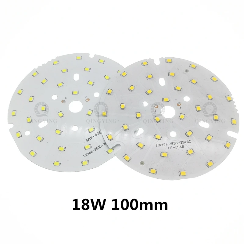 10pcs SMD 2835 18W Lamp Panel 85mm 100mm Diameter High Brightness LED PCB Cold White / Warm White For Ceiling Light Down Light