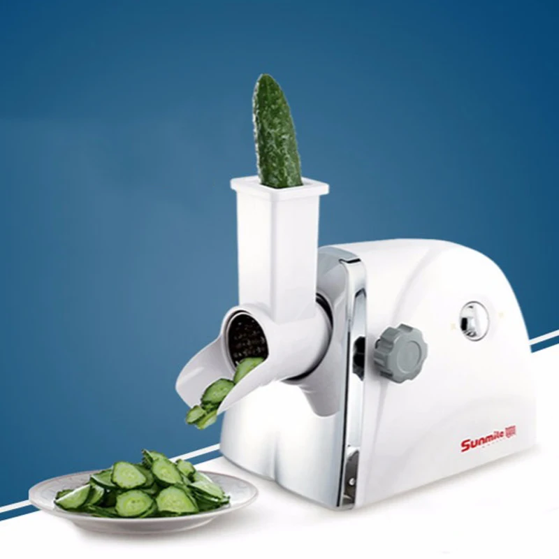 Multifunctional household electric vegetable cutter, radish cheese grating, slicing and shredding machine 300W salad vegetable