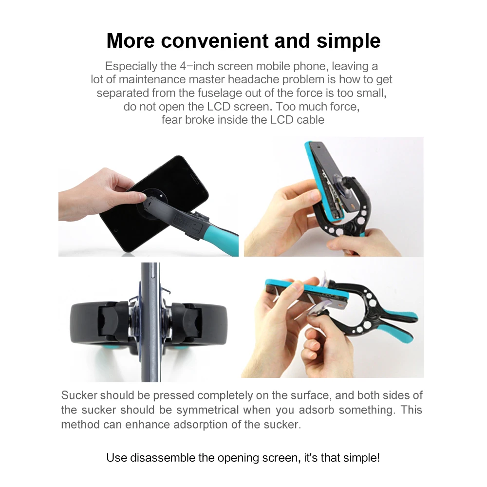 Non-Slip Suction Cup Pliers Mobile Phone LCD Screen Opening Tool Kit For iPhone iPad Samsung LCD Screen Repair