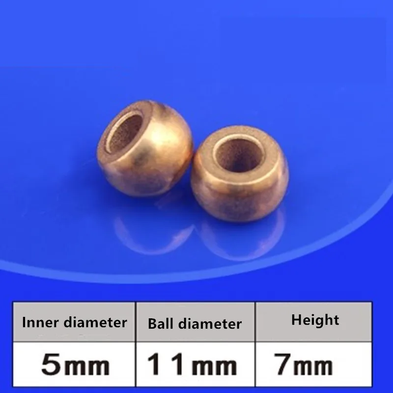 10pcs/lot Ball Bearing Iron Copper Base Inner Diameter 2/4/5mm Ball Diameter 5/7.55/8/11mm Height 3/5/7mm Small Bearing gear