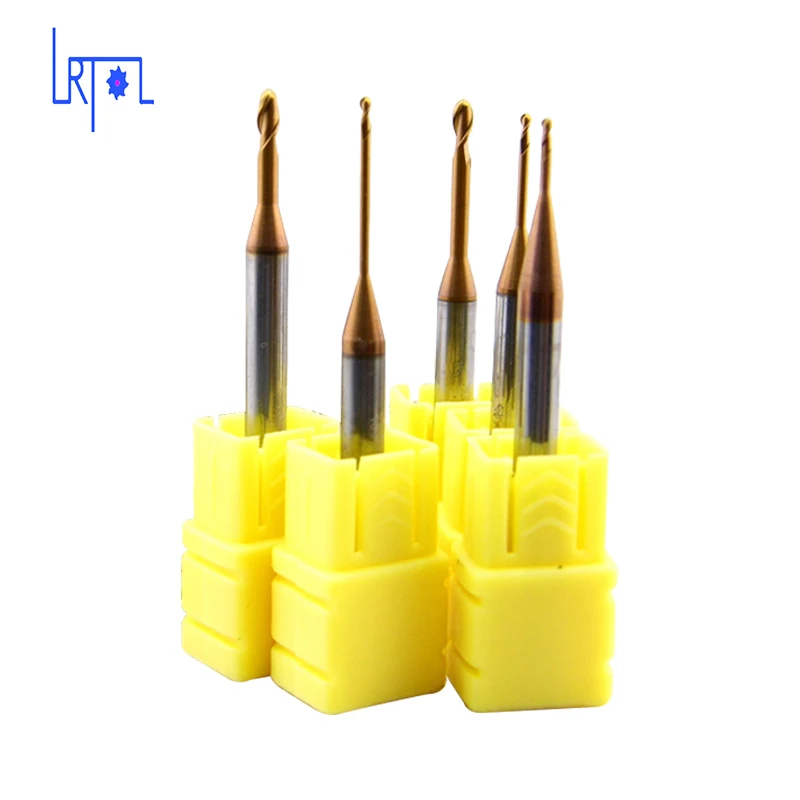 HRC55 R0.5*6/8/10*4*50mm deep grooving long neck ball nose Solid Tungsten Carbide  End Mill for CNC machine