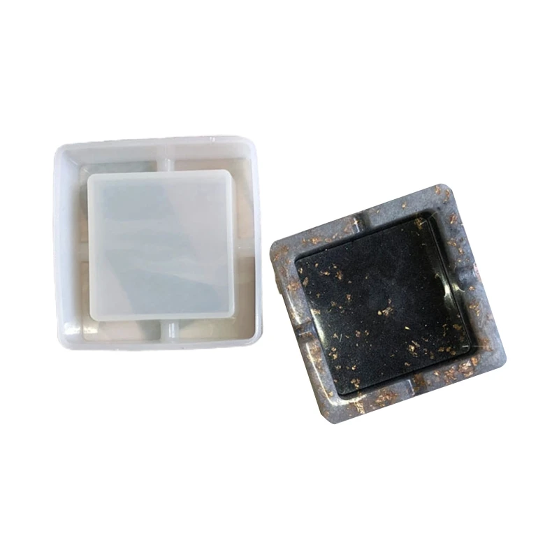 DIY Crystal Epoxy Resin Mold Round/Square/Rhombus/Polygon Ashtray Silicone Mould