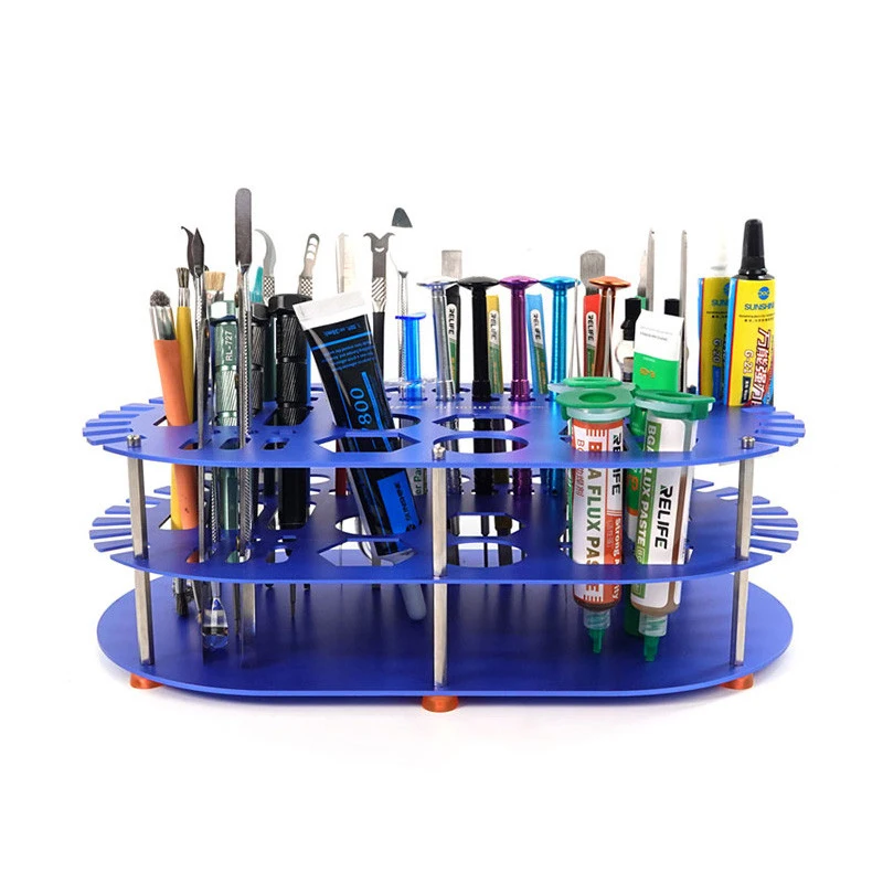RELIFE RL-001D Storage Box Non-Slip Large Capacity Tweezers Screwdriver Storage Box For Mobile Phone Repair Desk Storage Tools