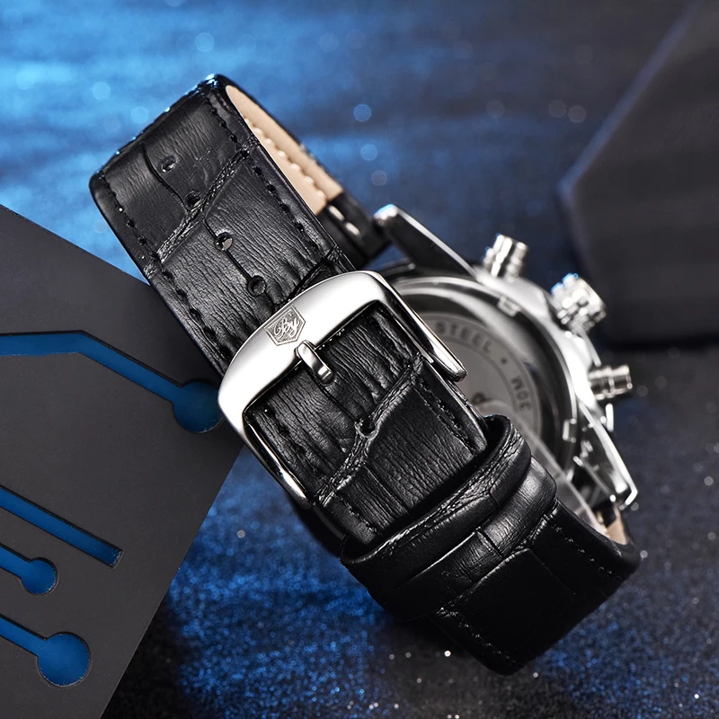 Imagem -05 - Benyar Relógios Masculinos Relógio de Negócios Moda Masculino para Masculino Topo Marca de Luxo Relógio de Pulso Masculino Esporte Cronógrafo Reloj Hombre 2023