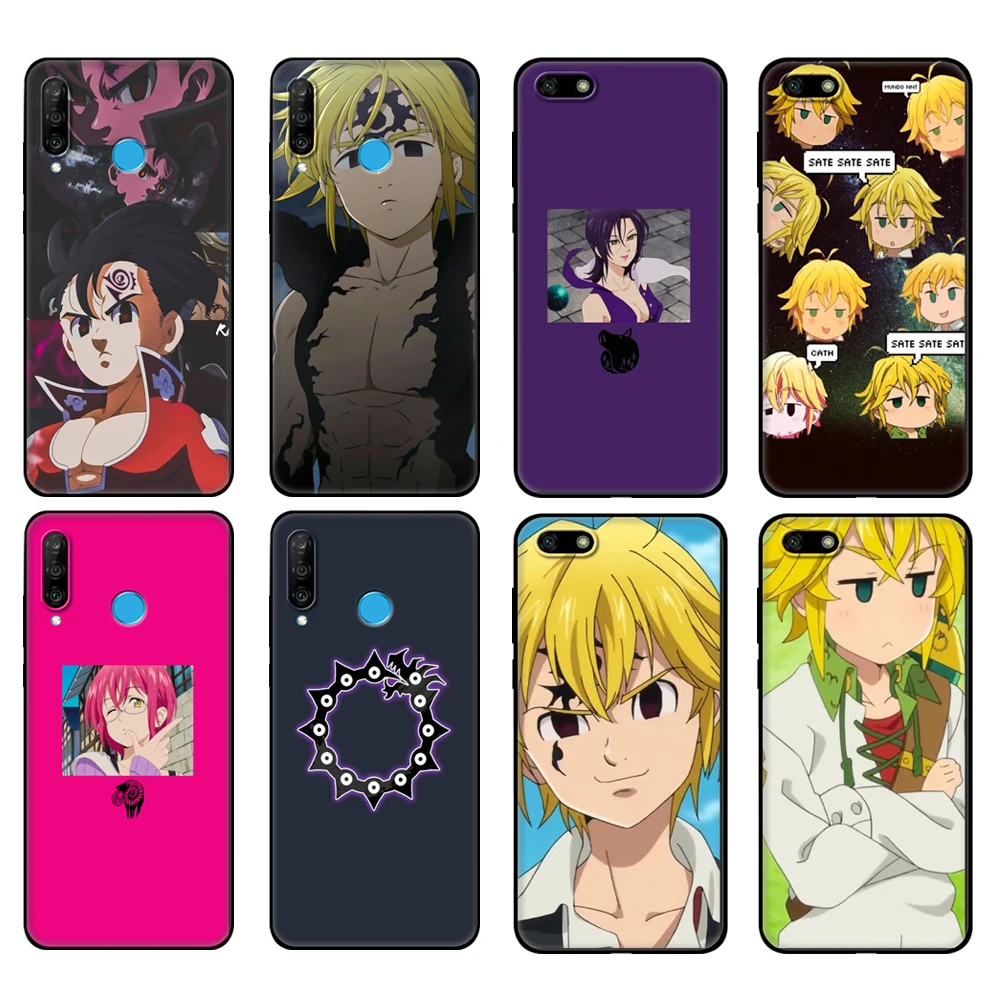 Black tpu Case For Huawei Honor 20 Lite 10 10i 20S 30S 30 Case Honor 7A 5.45 7s 7C 5.7 Case Cover Meliodas Seven Deadly Sins