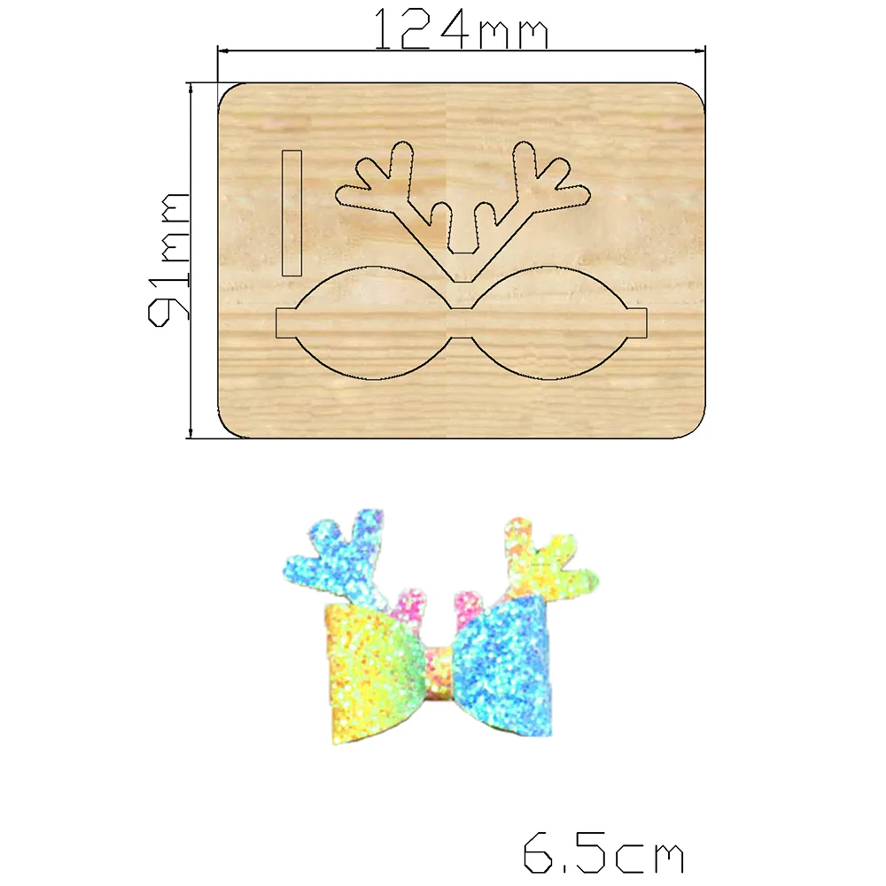 2021 New Christmas Horn bow Cutting Dies Wooden Knife Die Compatible With Most Manual Die Cut Cutters