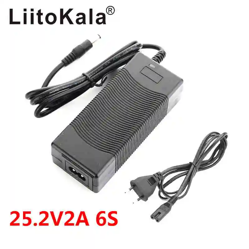 LiitoKala-paquete de baterías de 12V, 24V, 36V, 48V, 60V, 2A, 33/6S, 7S, 10S, 13S, 16S, 18650, CC de 5,5x2,1mm