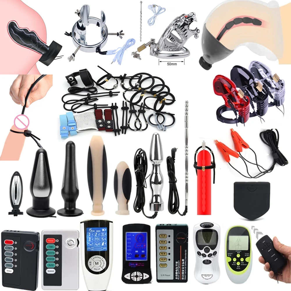 Electric Shocker Anal Butt Plug,Electrostimulator Electrostimulation,Estim E stim Nipple Clip,Bdsm Electro Shock Penis Cock Ring