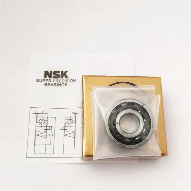NSK Brand  1pcs 7004 7004C 2RZ P4 DT 20x42x12 20x42x24 Sealed Angular Contact Bearings Speed Spindle Bearings CNC ABEC-7