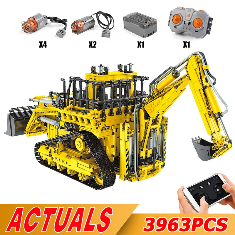 

Mould King High-Tech APP RC Truck Toys The Motorized D11T Pneumatic Bulldozer Truck Model Buidling Blocks Bricks Kids Gift 42131