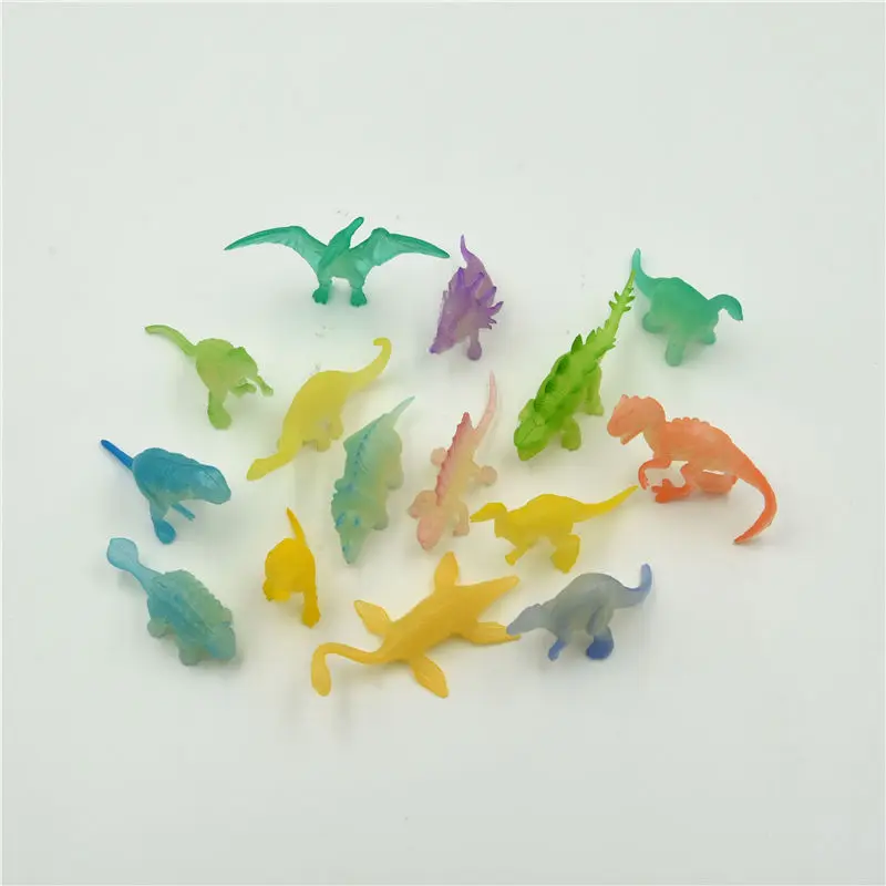 8 Styles Mixed Package Luminous Artificial Bright Dinosaur Fluorescent Toys Jurassic Noctilucent Dinosaur Glow In The Dark Toys