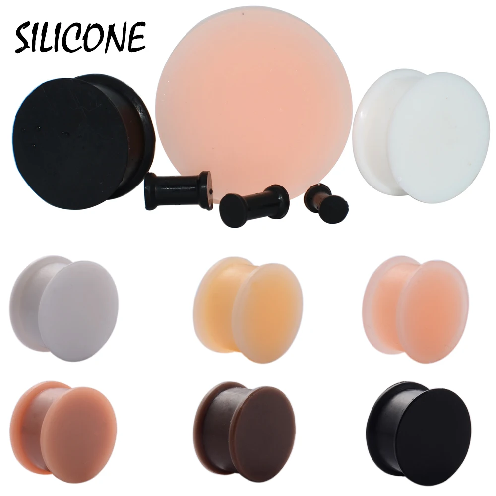 Pairs Silicone Saddle Ear Gauges Large Gauge ear plugs Ear Stretching Supersize Ear Expander Piercings Ear Stretchers 3mm-50mm