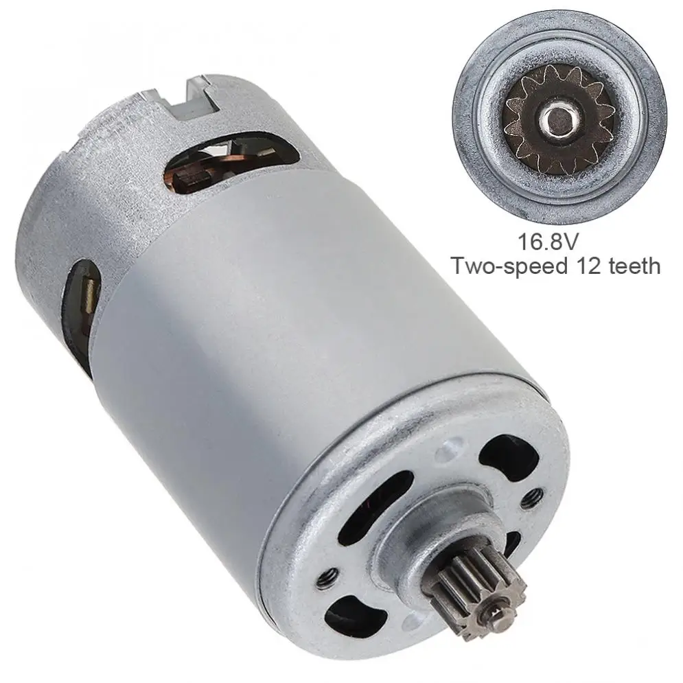 

RS550 19500 6.8V RPM DC Motor with Two-speed 12 Teeth and High Torque Gear Box for Electric Drill / Screwdriver