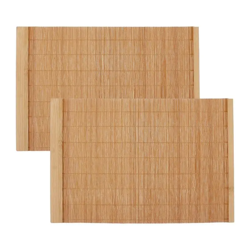 Bamboo Table Mats Placemat Tea Placemats Mat Japanese Slat Tray Runner Dining Set Place Heat Resistant Kung Washable Wood Fu