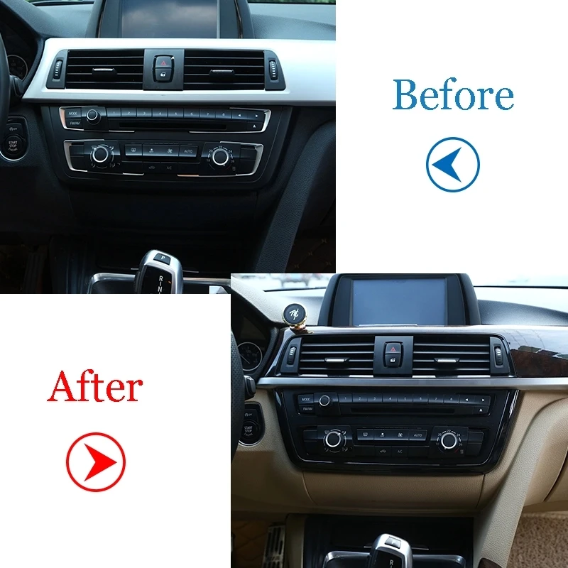 ABS Car Interior Center Control CD Panel Frame Cover Sticker Trim For BMW 3 4 Series 3 Series GT F30 F36 316 318 320 2013-2019