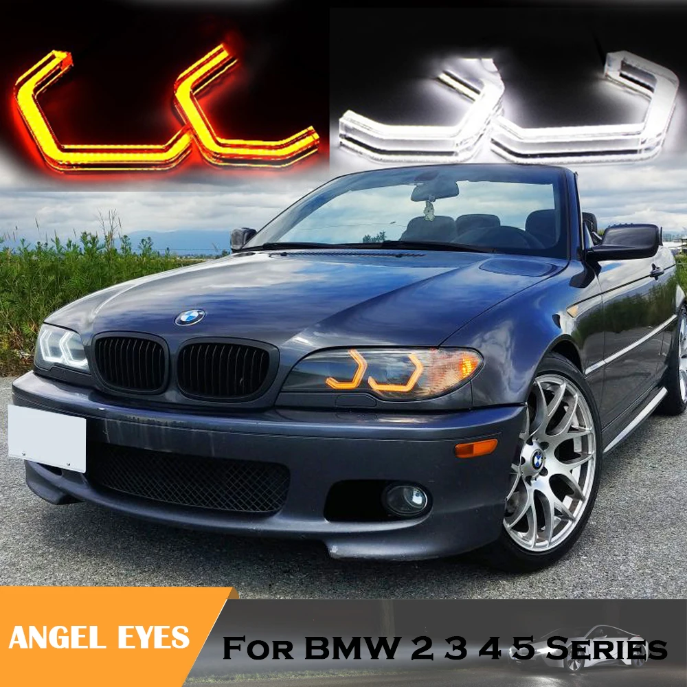 

1SET LED Angel Eyes Iconic Styling Headlights for BMW M2 M3 M4 M5 F10 F13 F18 F22 F30 E46 E60 E90 E92 E80 E81 E93 E87 E88 F35