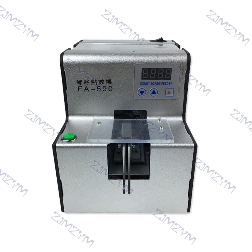 FA-590 Automatic Screw Counting Machine Digital Display Screw Counter 1.0-5.0mm Adjustable Track Screw Counting Tools AC100-240V