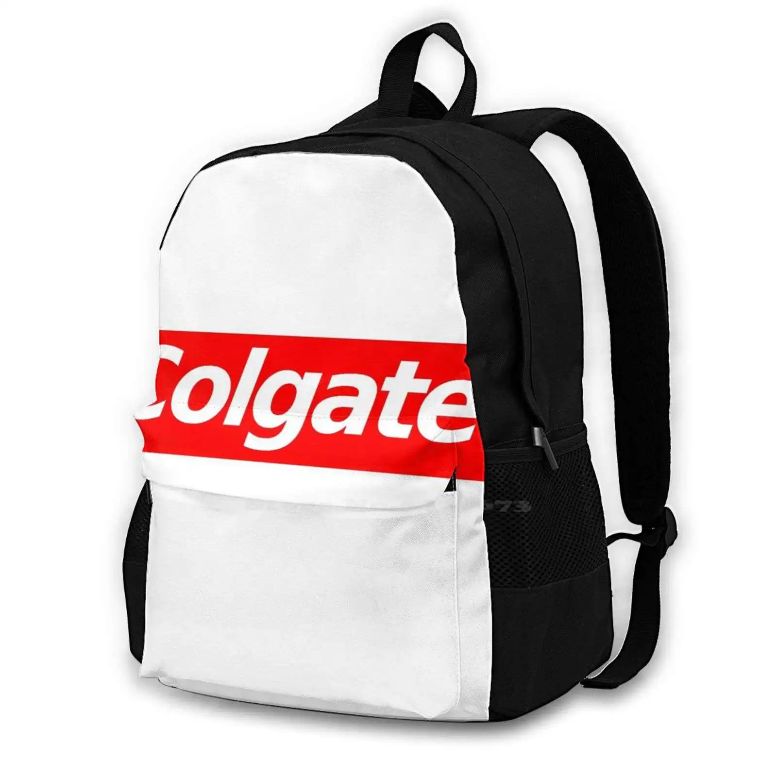 Colgate Box Logo Pattern Design Bagpack School Bags Suptalk Streetwear Streetstyle