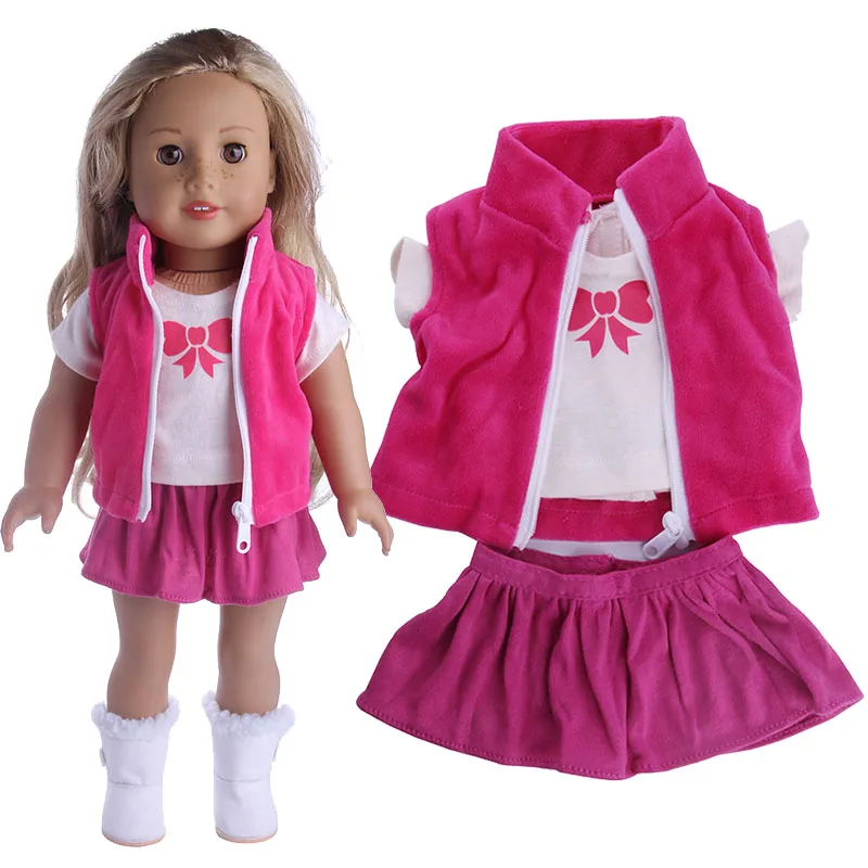 American Reborn Baby Doll Conjunto de Roupas, Nenuco Nossa Geração, Girl\'s DIY Brinquedos Presente, Boneca Acessórios, 43cm, 18in