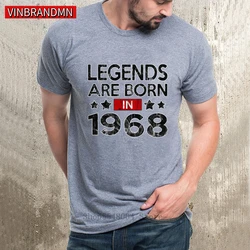 New Vintage Legends are Born in 1968 T shirt men Retro Legendary 1968 Birth Year T-shirt Father's Day 52th Birthday Party Tshirt