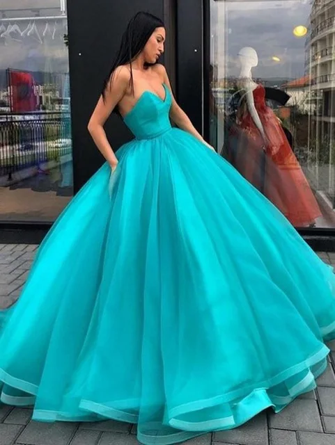 Red Ball Gown Prom Dresses 2025 Sweetheart Tulle Organza vestidos de gala Long Maxi dress Yellow Evening Party Dresses