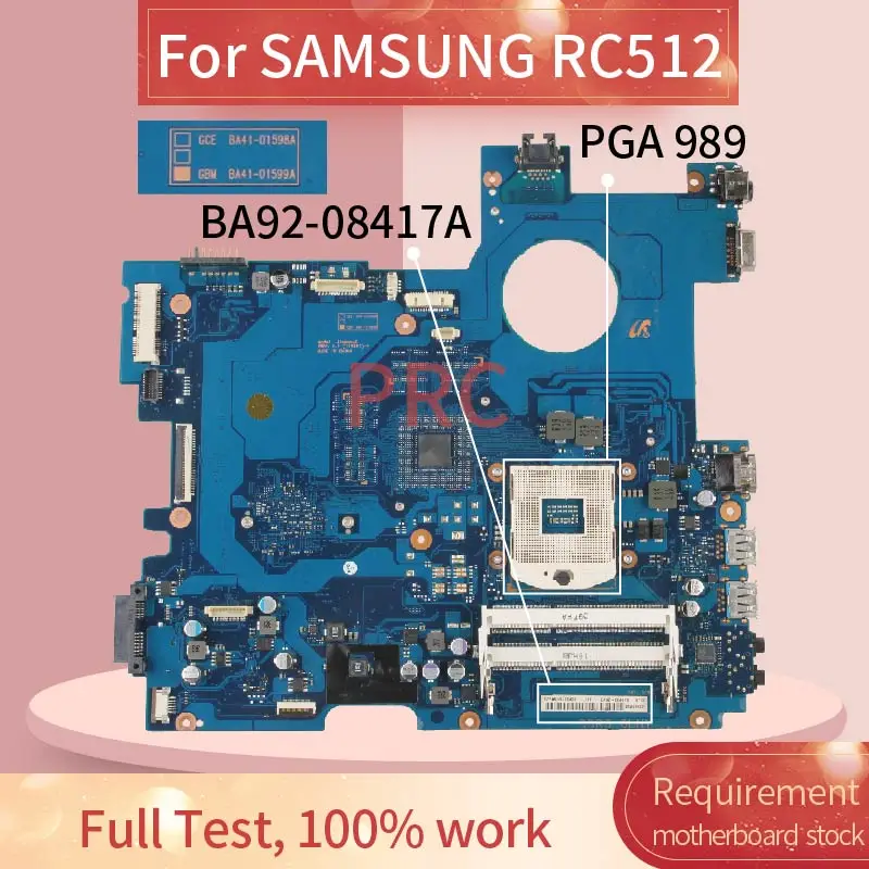 

BA92-08417A For SAMSUNG RC512 Laptop motherboard BA41-01599A HM65 DDR3 Notebook Mainboard