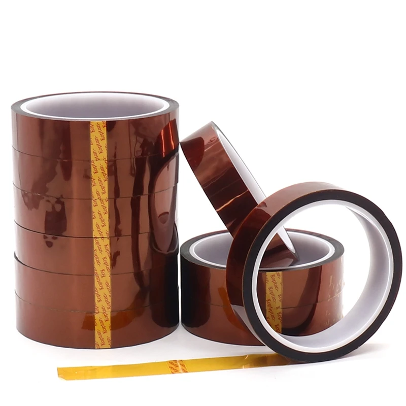 YX PET Insulated Resistance 180°C High Temperature Insulation Adhesive Tape 33 Meters Long Tawny
